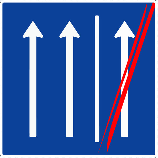 1 Stuk verkeersbord "Vluchtstrook niet meer gebruiken" 20–70 cm EW-Verk-223.2