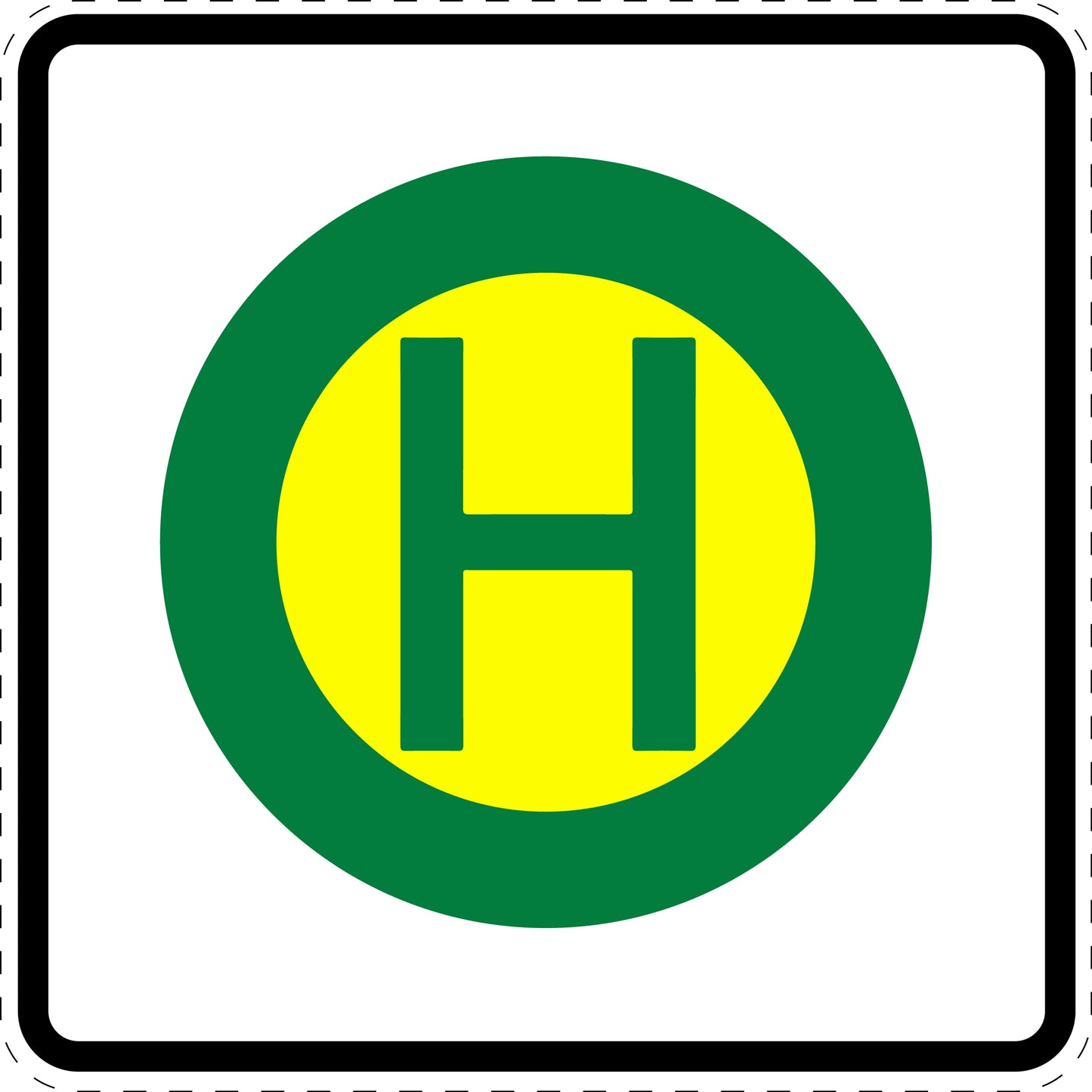 1 Stuk verkeersbord "Bushalte voor lijndienst- en schoolbussen" 2–15 cm EW-Verk-224-51