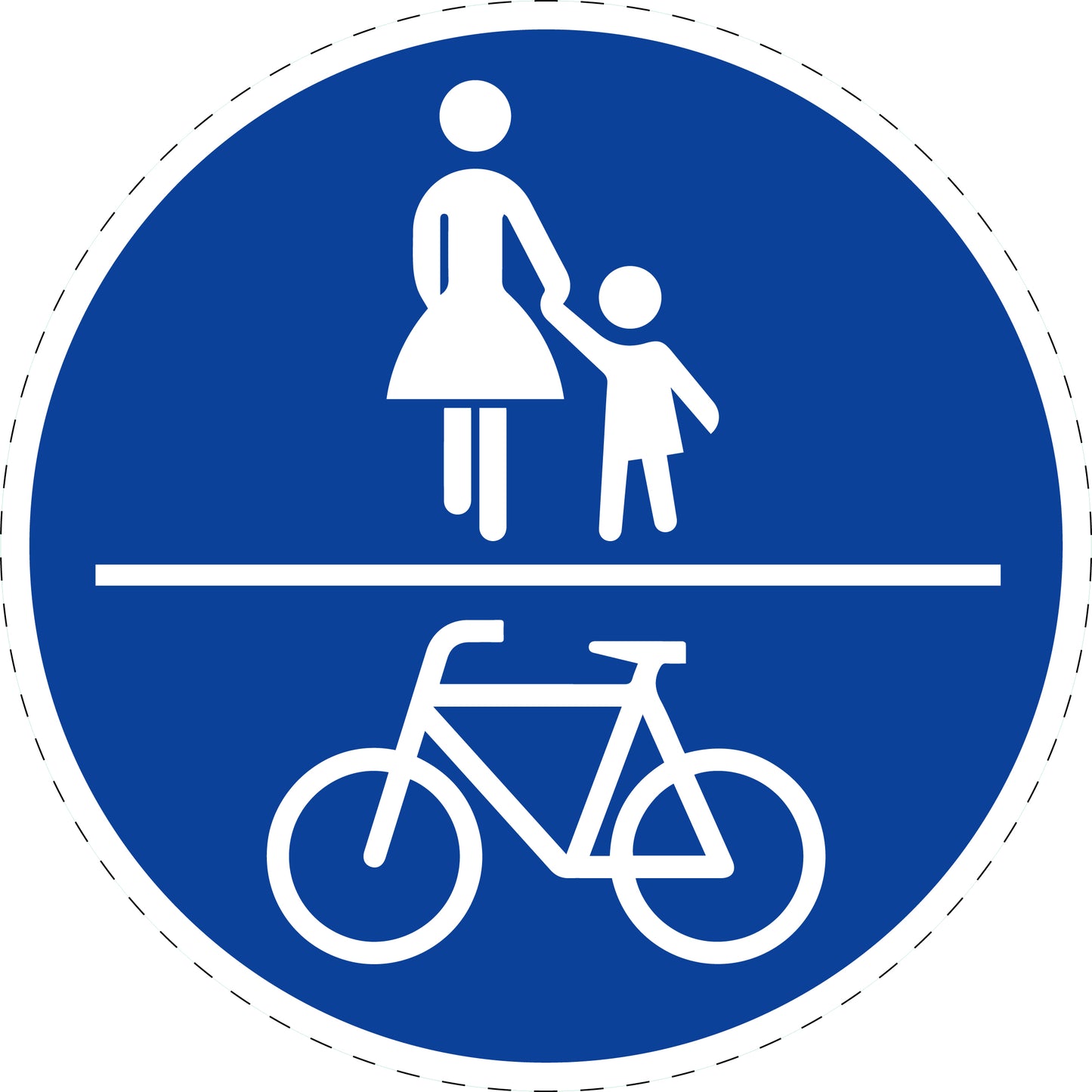 1 Stuk verkeersbord "Gedeeld voet- en fietspad" 20–70 cm EW-Verk-240
