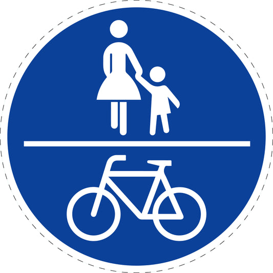 1 Stuk verkeersbord "Gedeeld voet- en fietspad" 2–15  cm EW-Verk-240