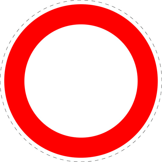 1 stuk verkeersbord "Verboden voor voertuigen" – 2-15 cm – EW-Verk-250