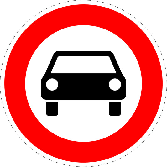 1 stuk verkeersbord "Verboden voor motorvoertuigen op meer dan twee wielen" – 2-15 cm – EW-Verk-251