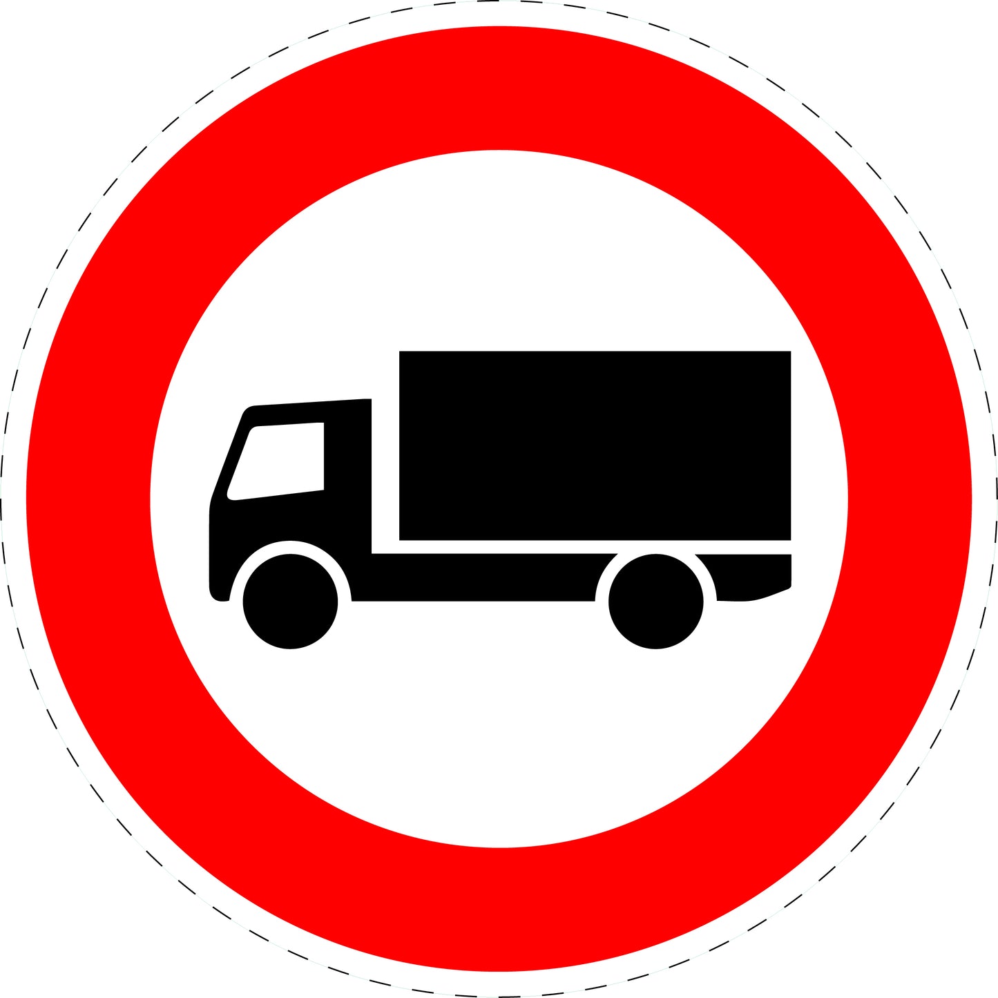 1 stuk verkeersbord "Verboden voor motorvoertuigen boven 3,5 ton (behalve auto's en bussen)" – 2-15 cm – EW-Verk-253