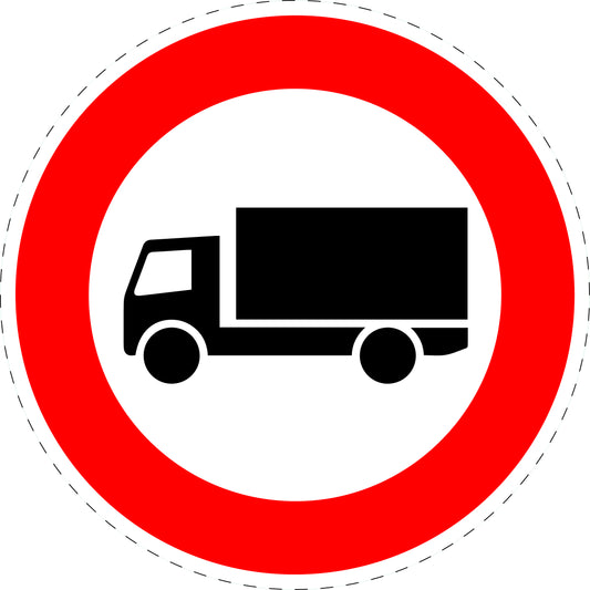 1 stuk verkeersbord "Verboden voor motorvoertuigen boven 3,5 ton (behalve auto's en bussen)" – 20-70 cm – EW-Verk-253