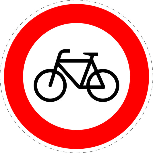1 stuk verkeersbord "Verboden voor fietsen" – 20-70 cm – EW-Verk-254