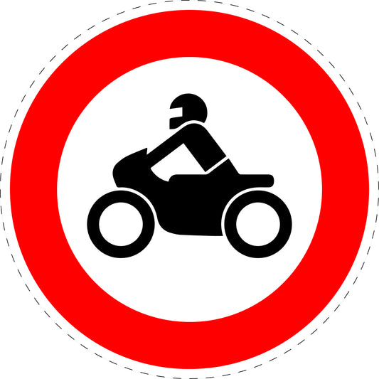 1 stuk verkeersbord "Verboden voor motorfietsen, bromfietsen en scooters" – 20-70 cm – EW-Verk-255