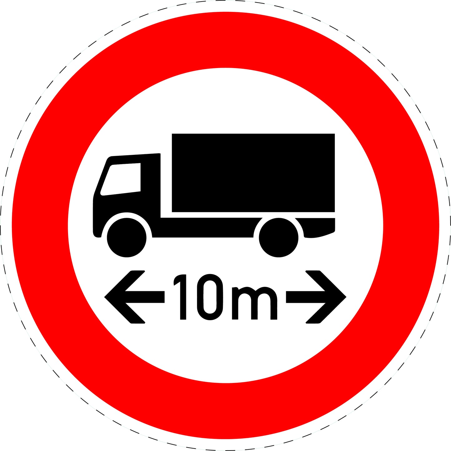 1 stuk verkeersbord "Maximale toegestane lengte" – 2-15 cm – EW-Verk-266