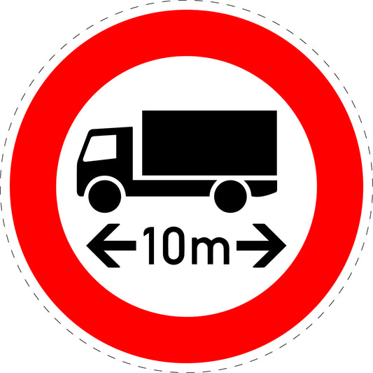 1 stuk verkeersbord "Maximale toegestane lengte" – 20-70 cm – EW-Verk-266