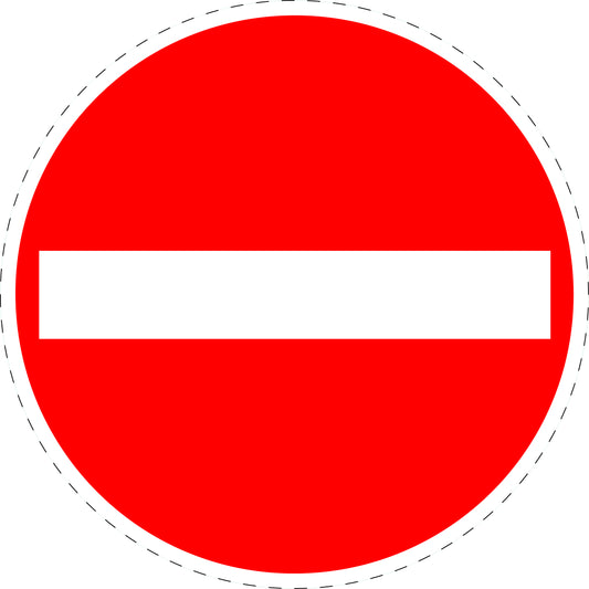 1 stuk verkeersbord "Verboden in te rijden!" – 20-70 cm – EW-Verk-267