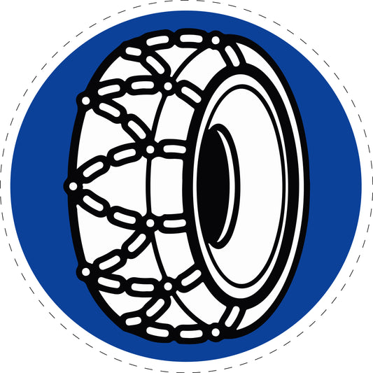1 stuk verkeersbord "Sneeuwkettingen verplicht" – 2-15 cm – EW-Verk-268