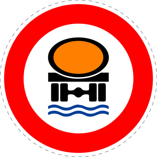 1 stuk verkeersbord "Verboden voor voertuigen met waterverontreinigende lading" – 20-70 cm – EW-Verk-269