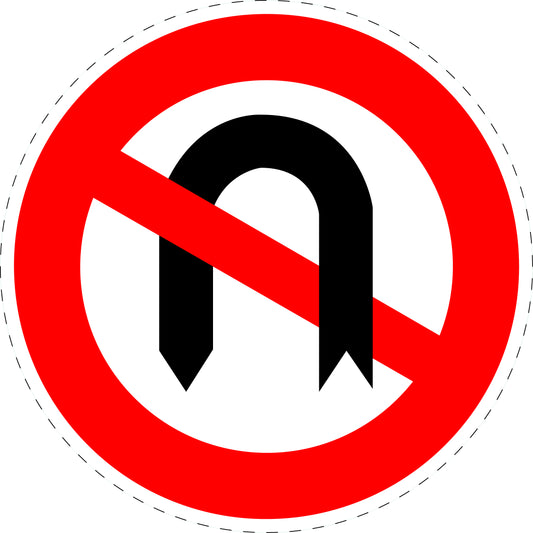 1 stuk verkeersbord "Keren verboden" – 2-15 cm – EW-Verk-272
