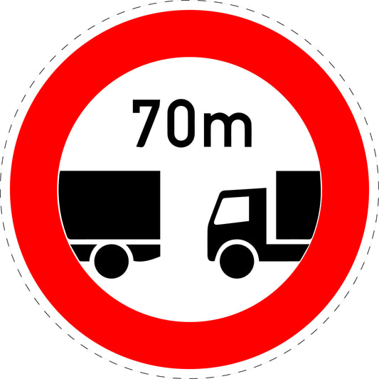 1 Stuk verkeersbord "Minimumafstand niet onderschrijden" – 20-70 cm – EW-Verk-273