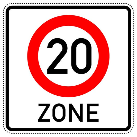 1 Stuk verkeersbord "Begin zone 20 km/u" – 20-70 cm – EW-Verk-274-1-51