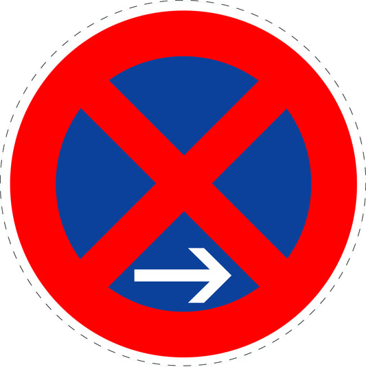 1 Stuk verkeersbord "Verboden te stoppen" 2–15 cm EW-Verk-283-20