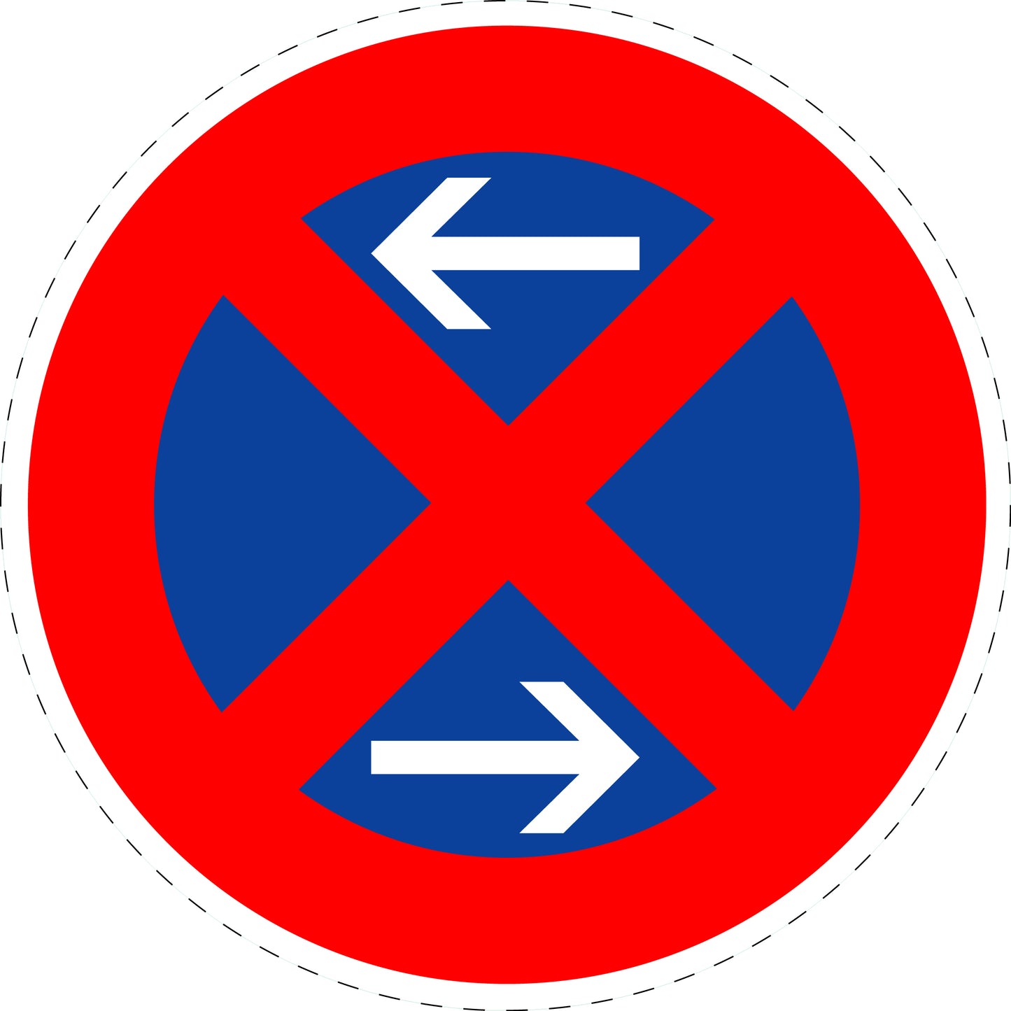 1 Stuk verkeersbord "Verboden te stoppen" 20–70 cm EW-Verk-283-30