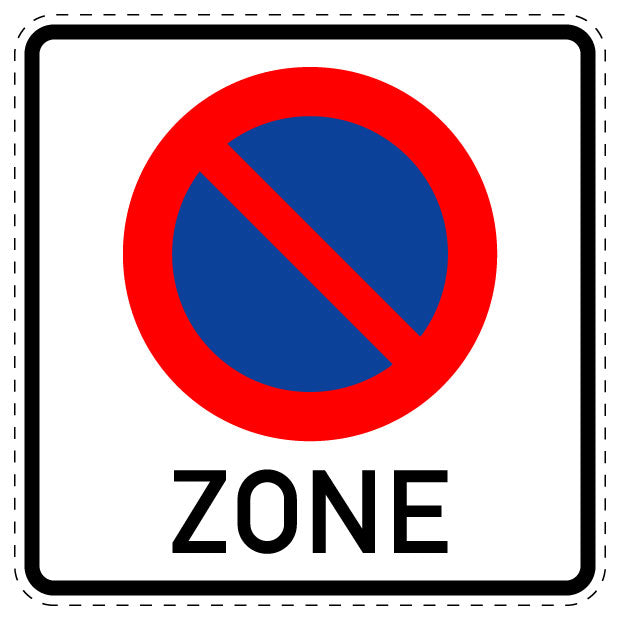 1 Stuk verkeersbord "Begin van een zone met beperkt stopverbod" – 20–70 cm – EW-Verk-290