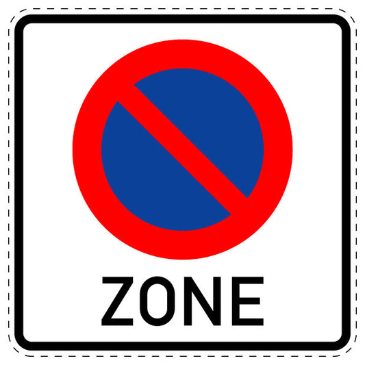 1 Stuk verkeersbord "Begin van een zone met beperkt stopverbod" – 20–70 cm – EW-Verk-290