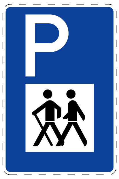 1 Stuk verkeersbord "Wandelaarsparkeerplaats" 2–15 cm EW-Verk-317