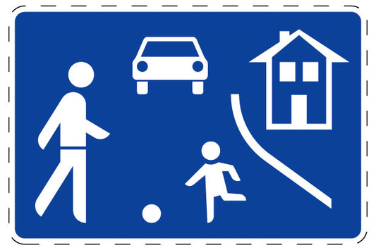 1 Stuk verkeersbord "Begin van een verkeersluwe zone" 20–70 cm EW-Verk-325