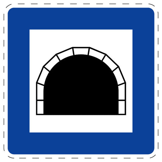 1 Stuk verkeersbord "Tunnel" 20–70 cm EW-Verk-327