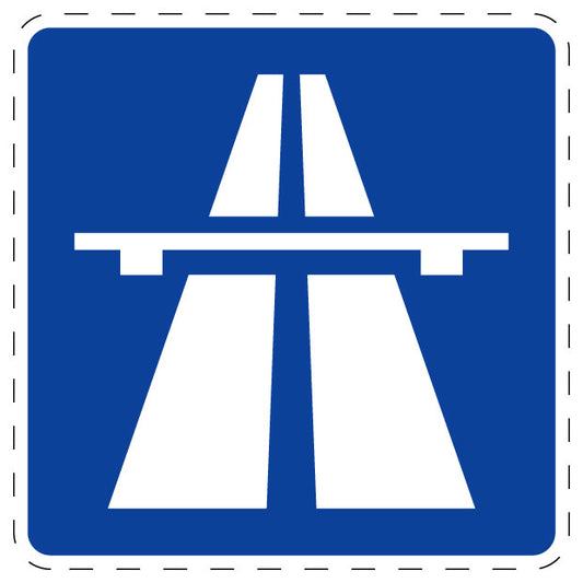 1 Stuk verkeersbord "Autosnelweg" 2–15 cm EW-Verk-330