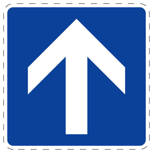 1 Stuk verkeersbord "Eenrichtingsverkeer" 2–15 cm EW-Verk-353