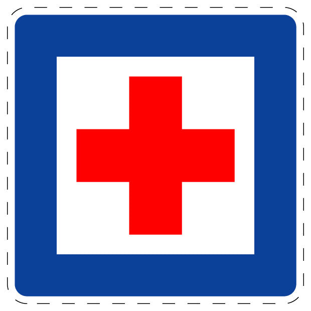 1 Stuk verkeersbord "Eerste hulp" 2–15 cm EW-Verk-358