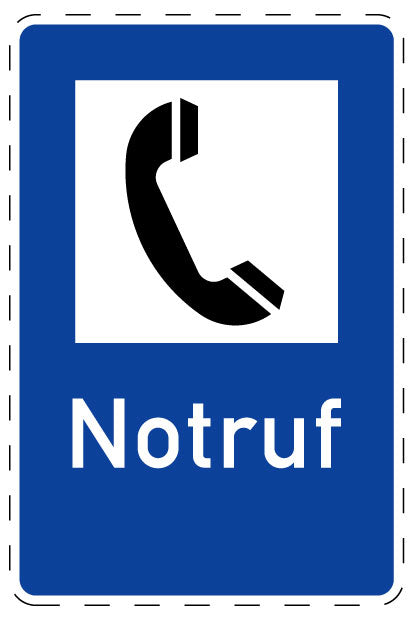 1 Stuk verkeersbord "Noodoproep" 2–15 cm EW-Verk-360-51