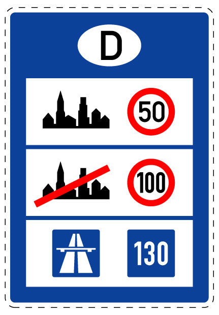1 Stuk verkeersbord "Informatiebord bij grensovergangen op andere wegen" 20–70 cm EW-Verk-393