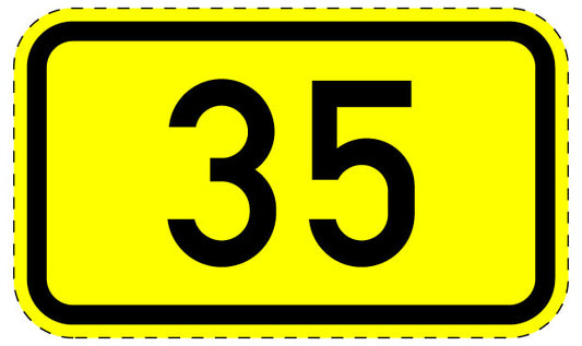 1 Stuk verkeersbord 2–15 cm EW-Verk-401