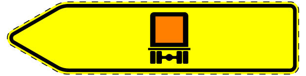 1 Stuk verkeersbord "" 2–15 cm Richtingsbord voor specifiek verkeer, motorvoertuigen met een toegestane maximummassa van meer dan 3,5 t – linksaf EW-Verk-421-11