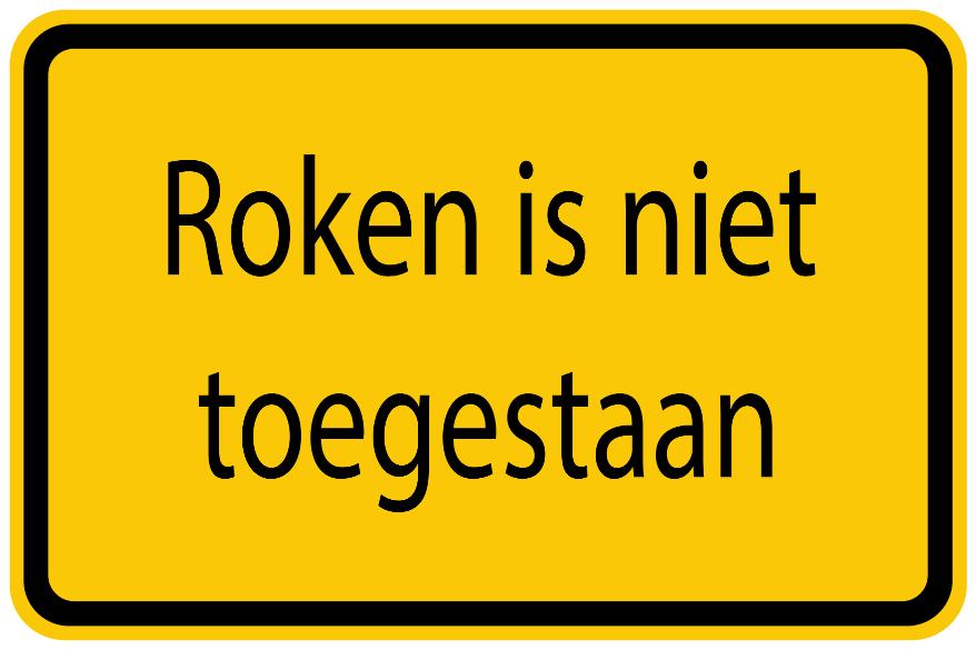 Bouwplaatssticker " Roken is niet toegestaan" geel EW-BAU-1330