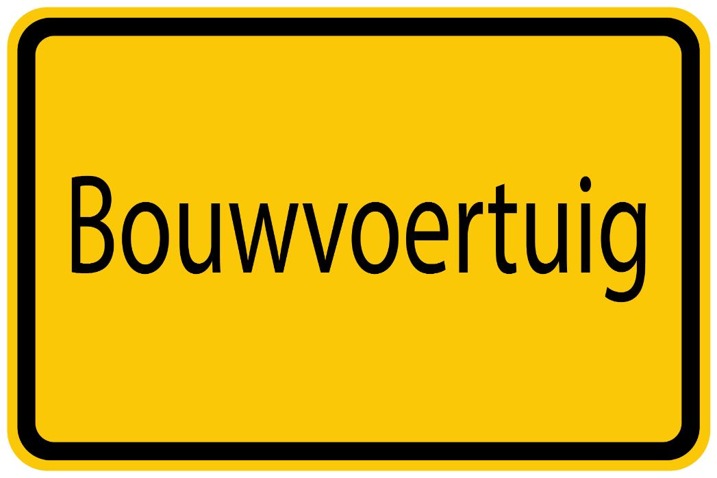 Bouwplaatssticker " Bouwvoertuig " geel EW-BAU-1400