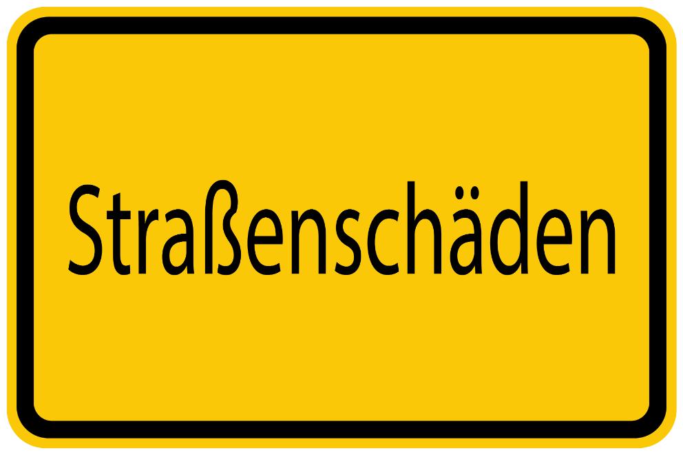 Bouwplaatssticker " Straβenschäden " geel EW-BAU-1490