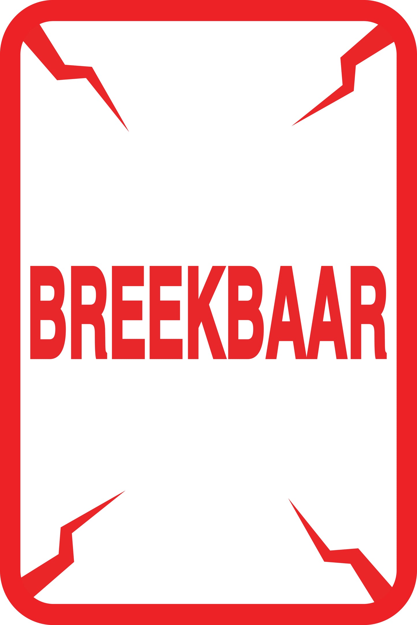 Breekbaar - Breekbare sticker "Breekbaar" EW-FRAGILE-V-10400-14-0