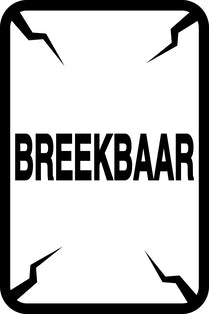 Breekbaar - Breekbare sticker "Breekbaar" EW-FRAGILE-V-10400-88-0
