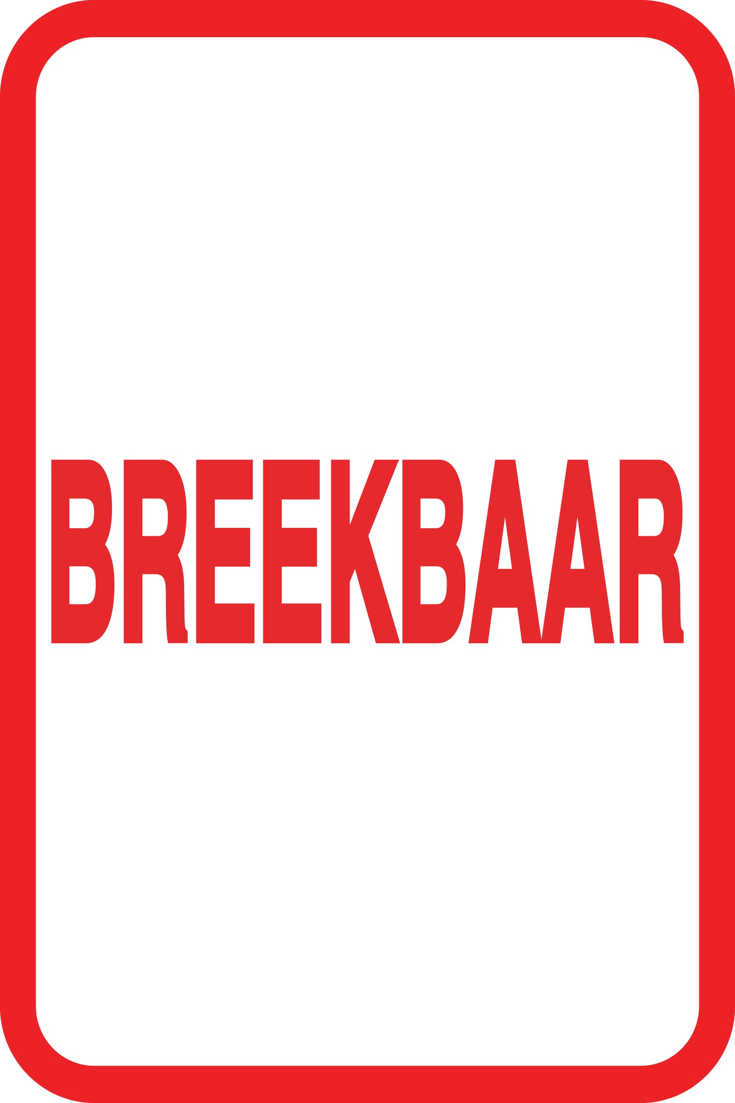 Breekbaar - Breekbare sticker "Breekbaar" EW-FRAGILE-V-10600-14-0