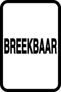 Breekbaar - Breekbare sticker "Breekbaar" EW-FRAGILE-V-10600-88-0