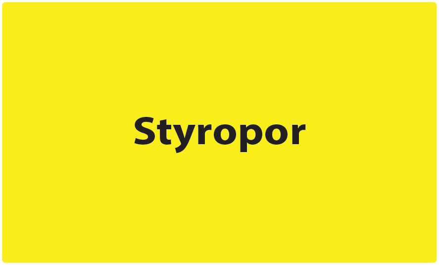 1000 afvalscheidingsstickers "Styropor" gemaakt van kunststof EW-GRPWA250