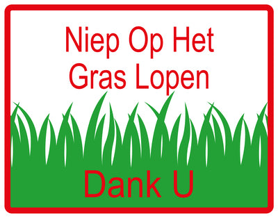 Sticker "Niet op het gras lopen Dank u" 10-60 cm van PVC-kunststof, EW-KEEPOFFGRASS-H-10300-14