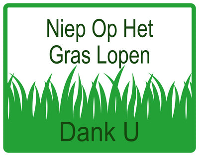 Sticker "Niet op het gras lopen Dank u" 10-60 cm van PVC-kunststof, EW-KEEPOFFGRASS-H-10300-54