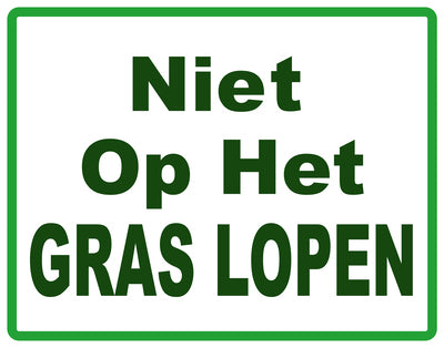 Sticker "Niet op het gras lopen" 10-60 cm van PVC-kunststof, EW-KEEPOFFGRASS-H-10400-54