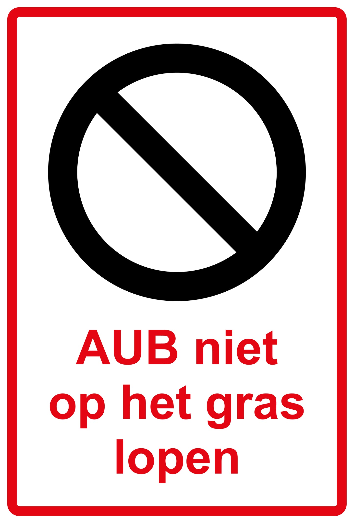 Sticker "AUB Niet op het gras lopen" 10-60 cm van PVC-kunststof, EW-KEEPOFFGRASS-V-10700-14