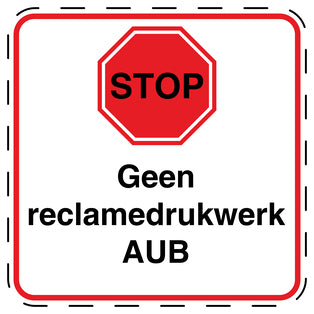 1x Geen reclamesticker weerbestendig EW-KWE-10100-0