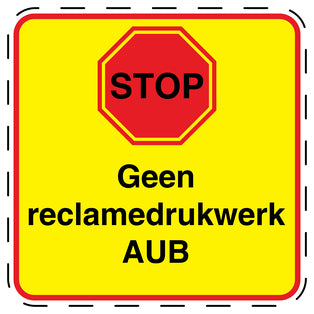 1x Geen reclamesticker weerbestendig EW-KWE-10100-3