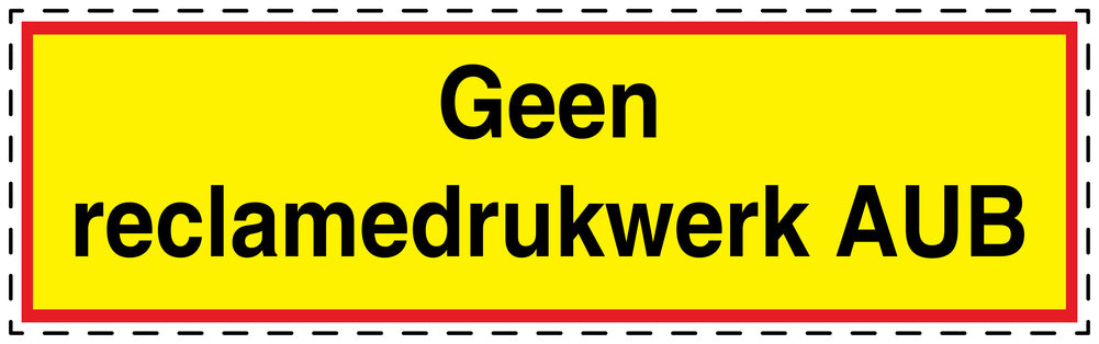 1x Geen reclamesticker weerbestendig EW-KWE-5100-3