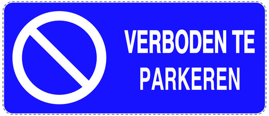 Niet parkeren Sticker "Verboden te parkeren" EW-NPRK-1120-44