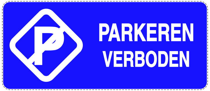 Niet parkeren Sticker "parkeren verboden" EW-NPRK-1230-44