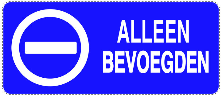 Niet parkeren Sticker "Allen bevoegden" EW-NPRK-1240-44